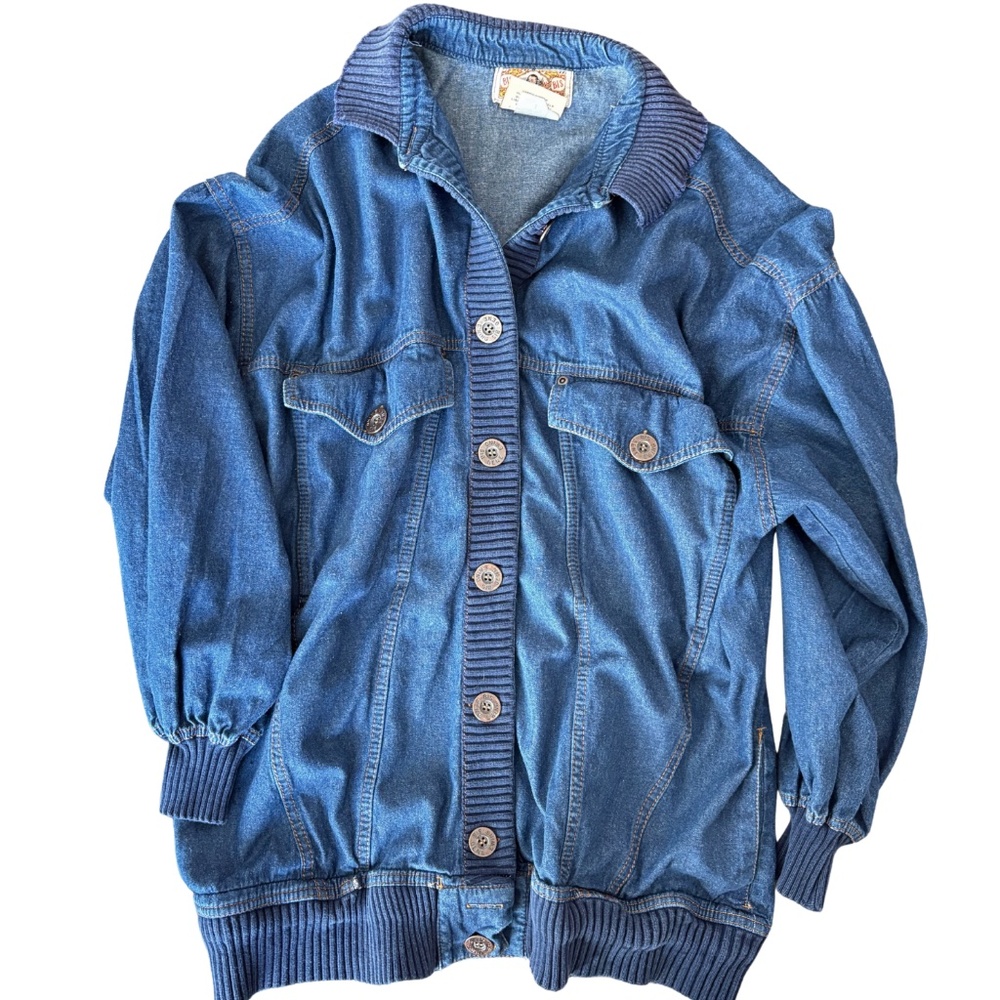 Collectible Vintage Gene Ewing BIS Denim Bomber Jacket | Oversized Unisex - Picture 5 of 11